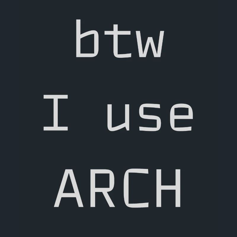 btw j’utilise Arch Linux