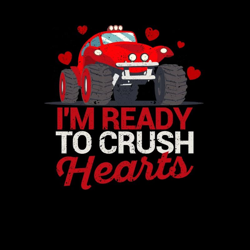 Monstertruck Auto Valentinstag Ich bin bereit