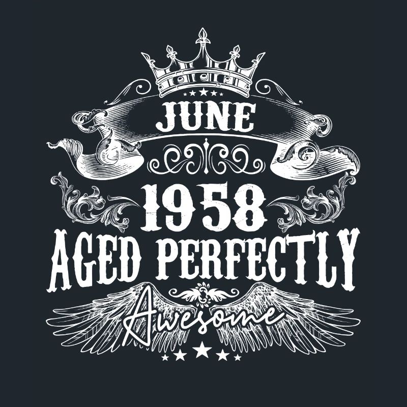 1958| Juni 1958 Geburtstag Perfekt gealtert