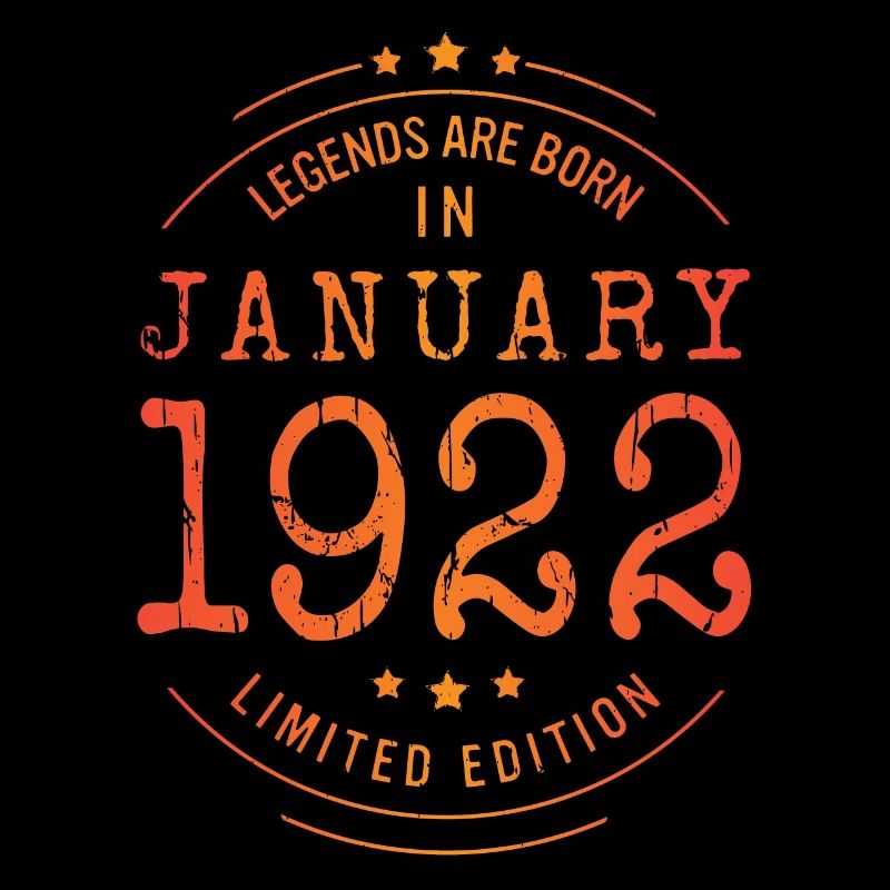 Anniversaire Janvier 1922 Edition Limitée Millésime