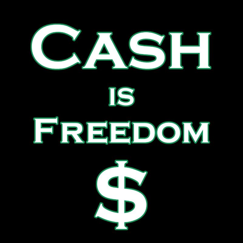 L’argent comptant est LIBERTÉ $ - blanc avec bordure verte
