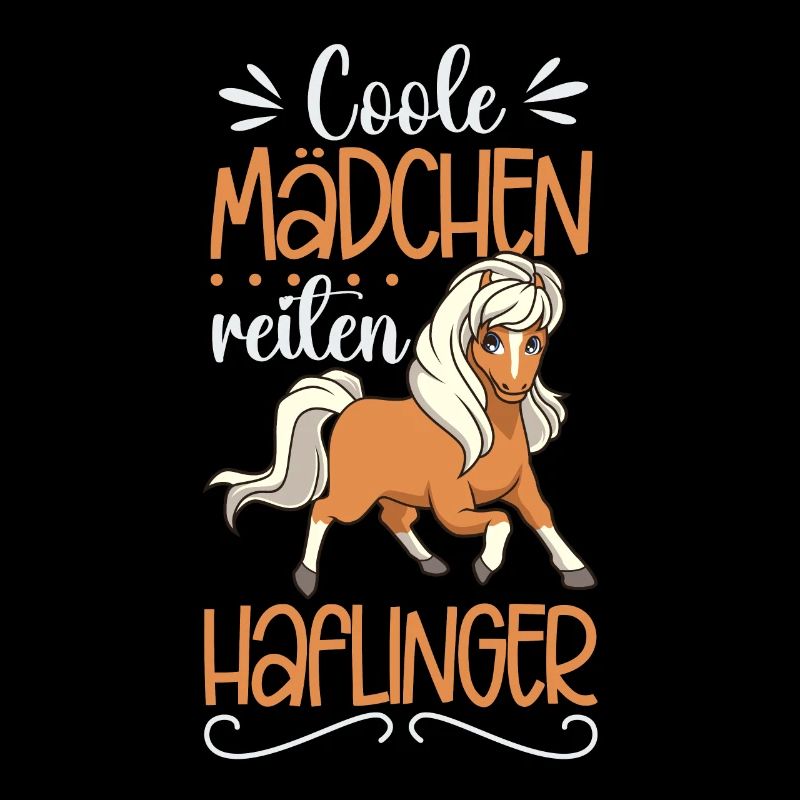 Coole Mädchen reiten Haflinger