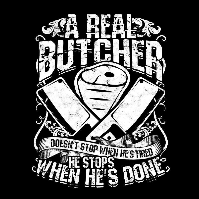 Ein echter Metzger -Fleischschneider -Koch Messer