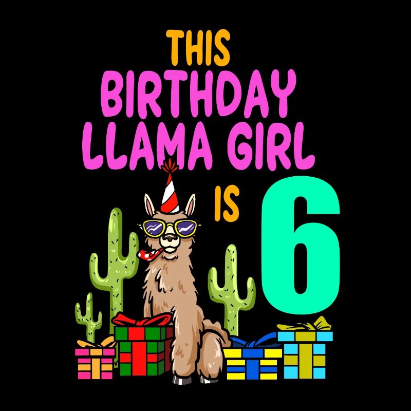 Lama Mädchen 6. Geburtstag Party Alpaka
