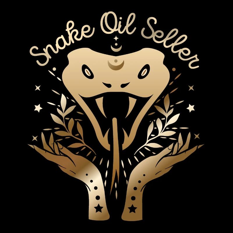 Snake, vendeur d’huile de serpent, disant