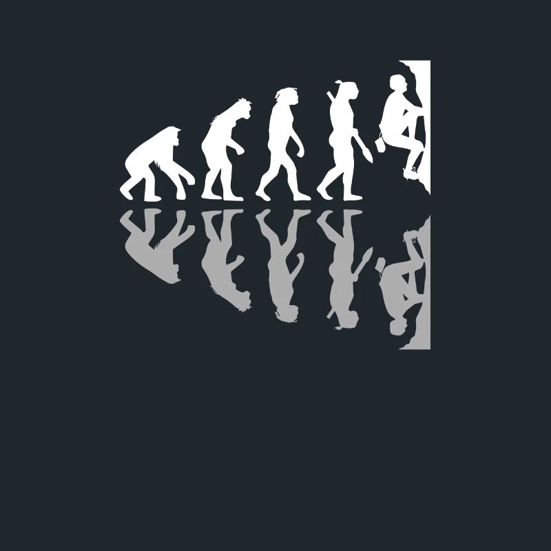 Human Evolution Funny Bouldering Climber Boulder