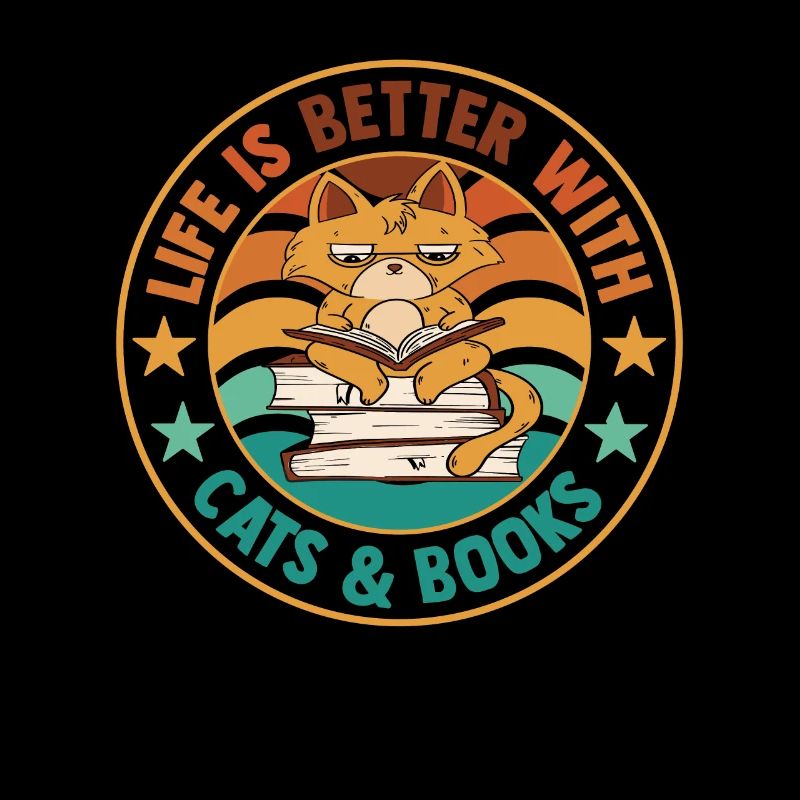 Buch Bücher studieren Katze mag und liebt Bücher.