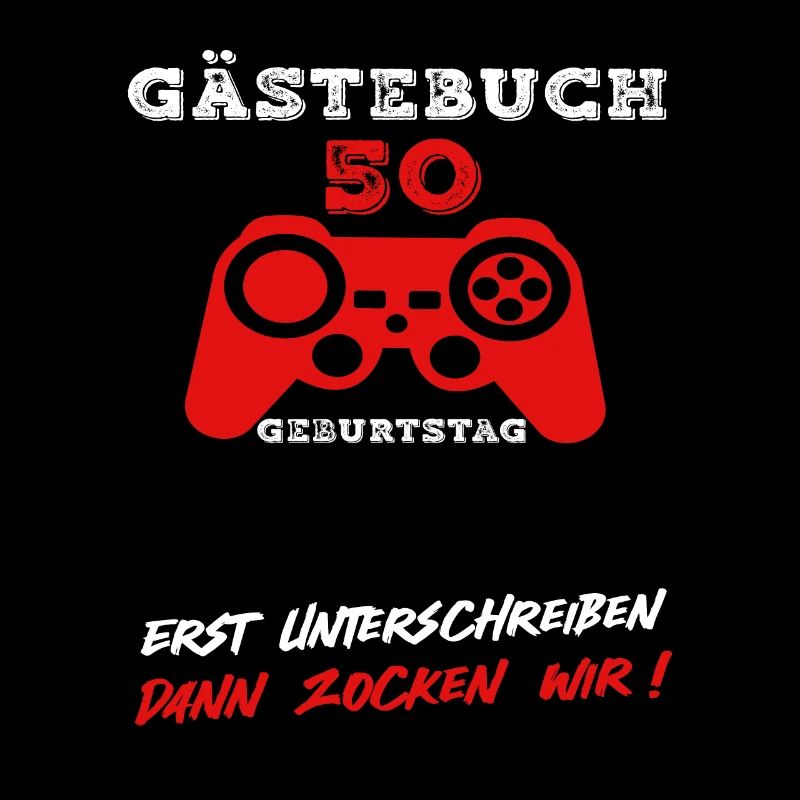 Gaming 50 Geburtstag Controller Gamer Spruch