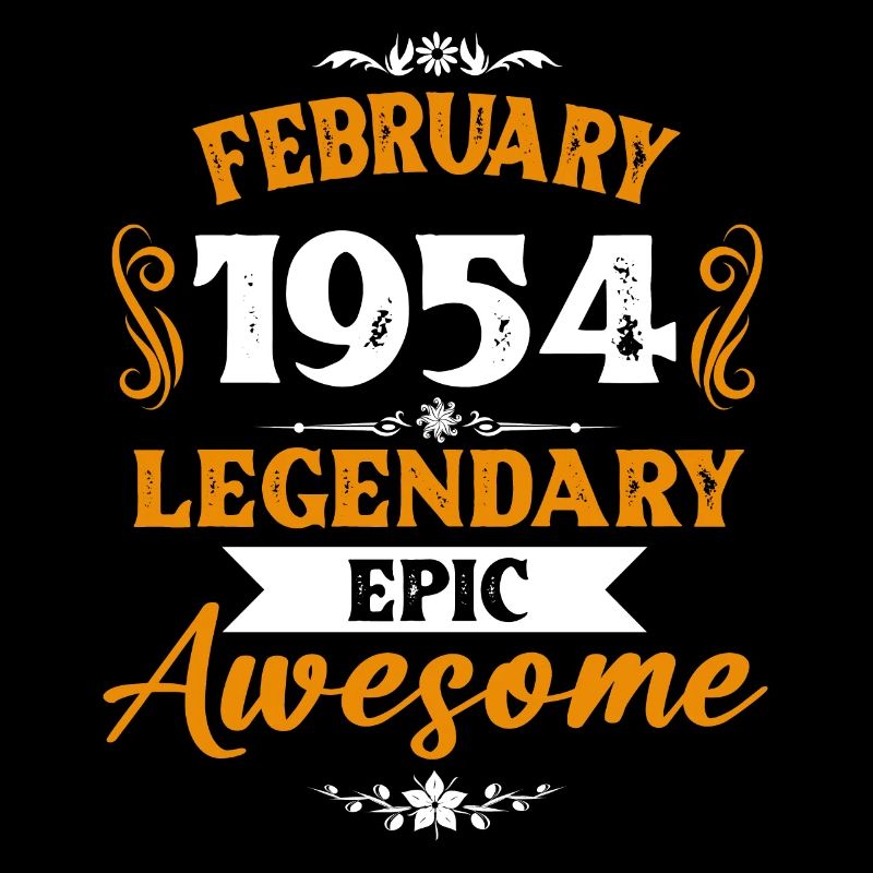 Februar 1954 Legenden Geburtstag Geschenk