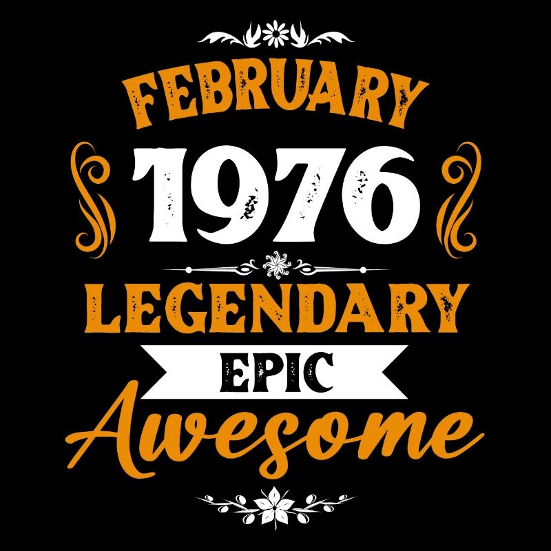 Februar 1976 Legenden Geburtstag Geschenk