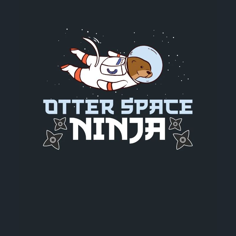 Drôle d’espace de loutre Ninja Une loutre dans l’espace