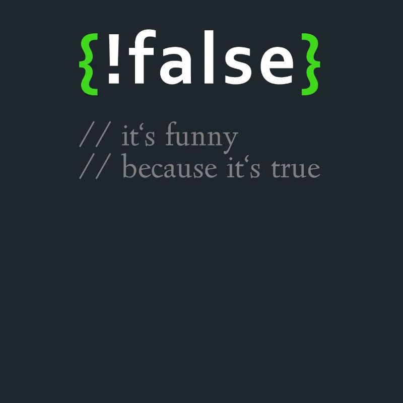 ! False - Programme informatique de programmeur de codage amusant