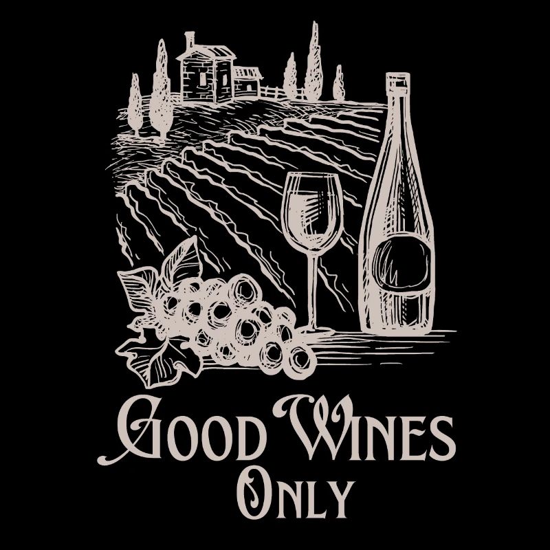 Ancienne illustration de la cave à vin, bouteille de vin disant