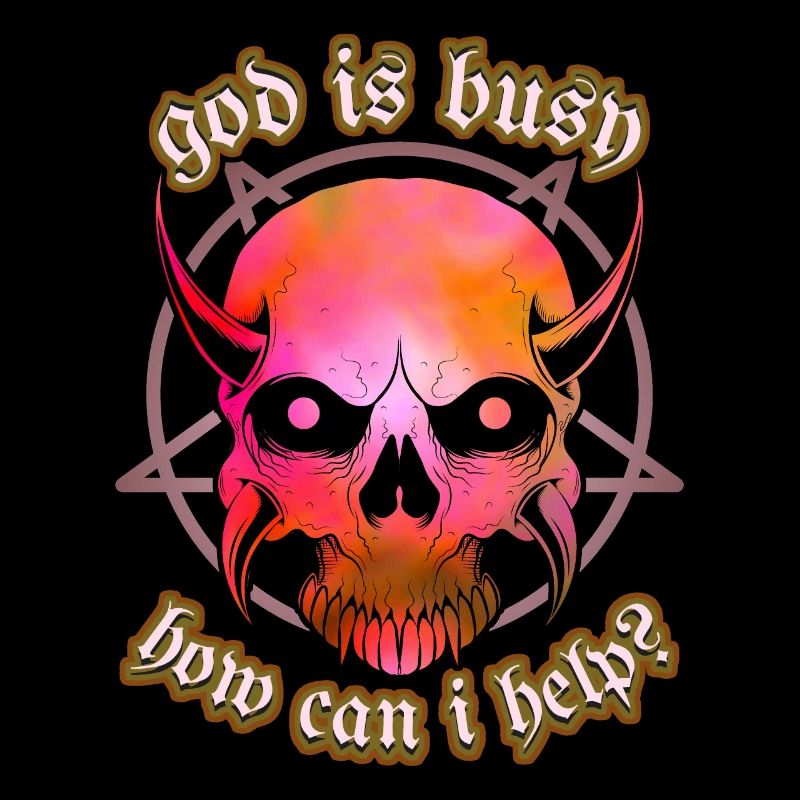 Lustiger Spruch mit Teufel-Baphomet, Pentagramm
