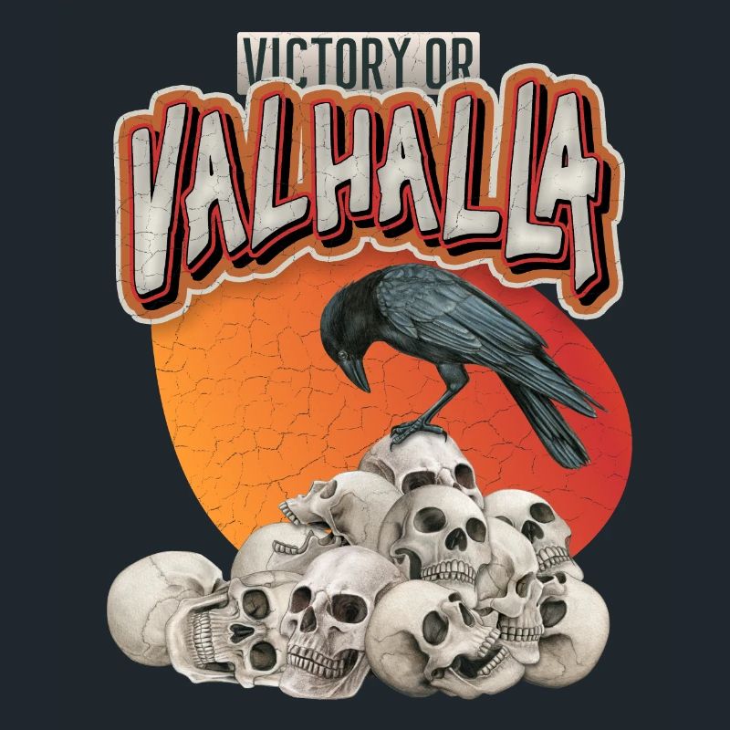 Corvidé gothique crâne, corvon de corbeau Valhalla