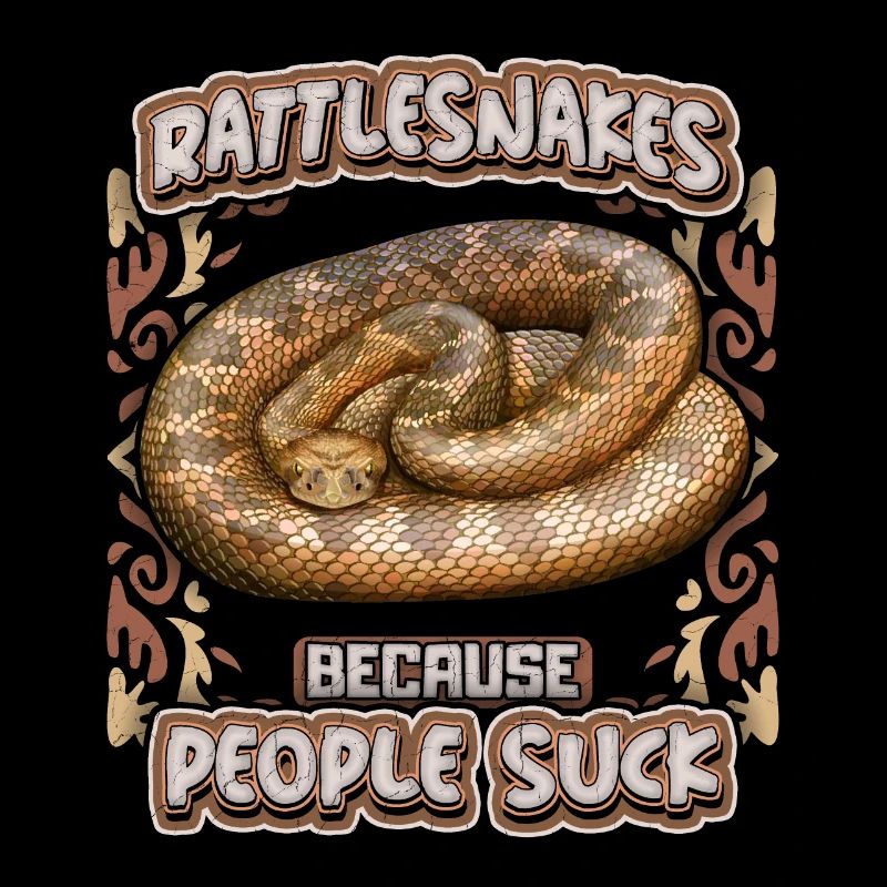 Serpent, serpent à sonnette, slogan People-Suck