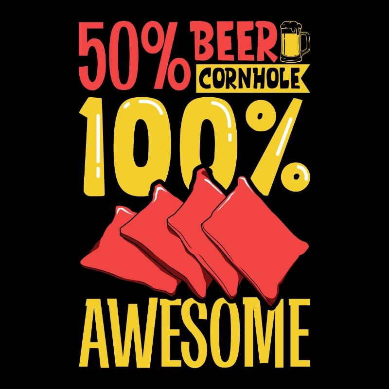 50 pour cent de bière - 50 pour cent de cornhole