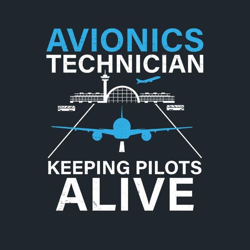 Lustiger Avioniktechniker, der den Piloten am