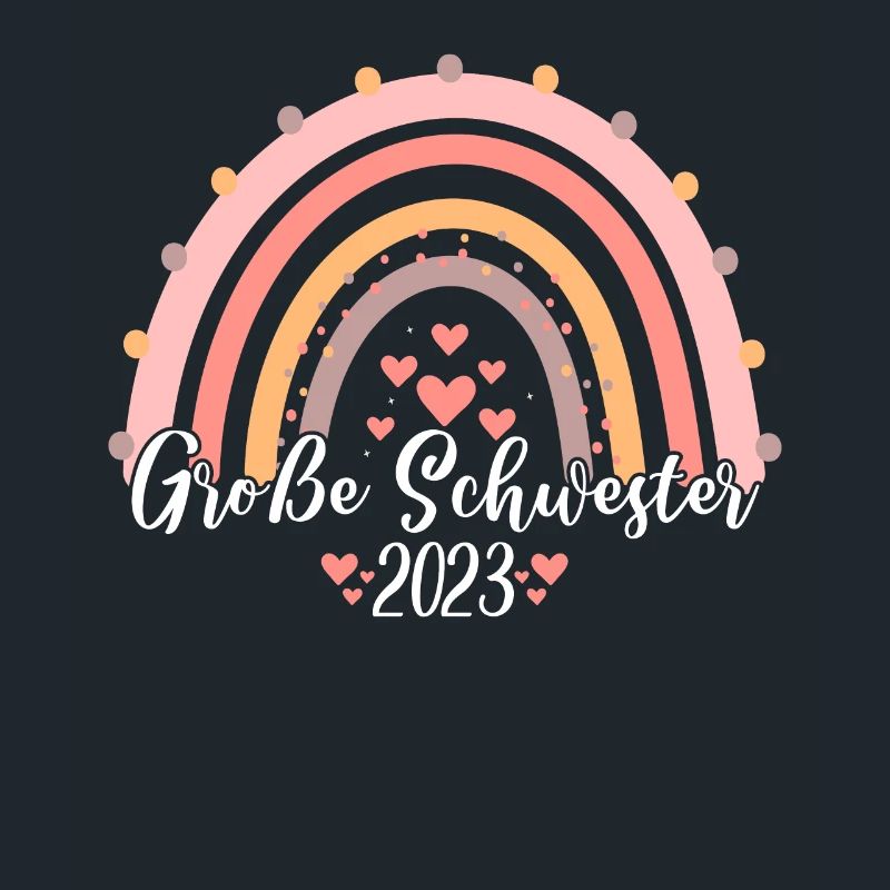 Große Schwester 2023 Boho Regenbogen Mädchen