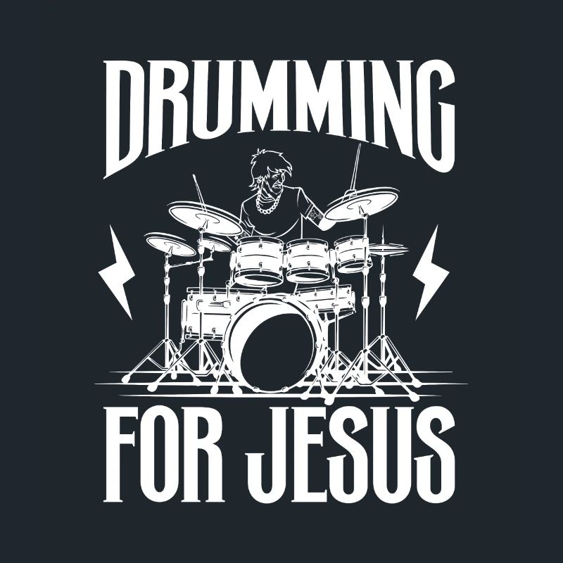 Drum Player Jesus Drum set Pick Jesus Drums Player