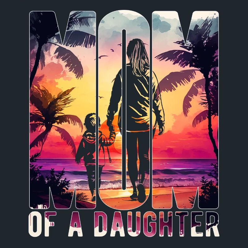 Mutter mit einer Tochter Muttertag Strand Mama