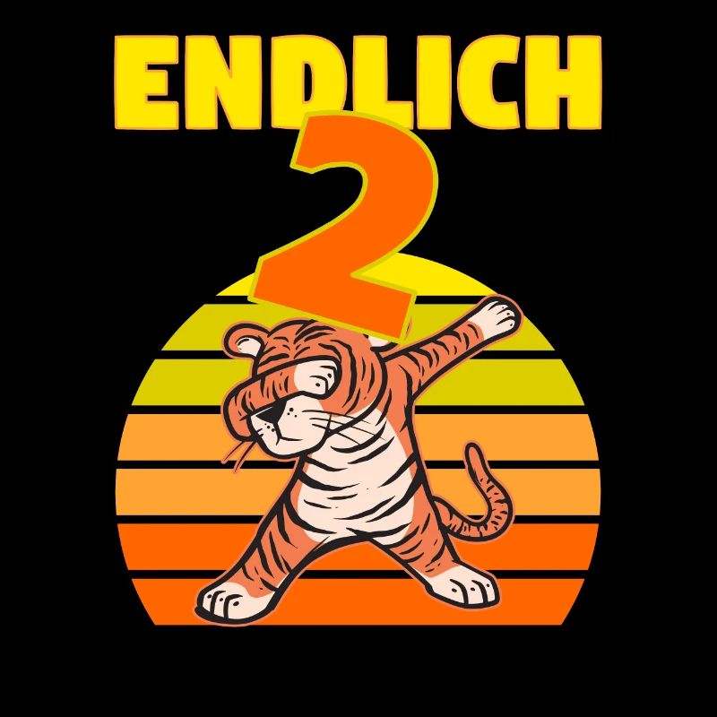 2 Geburtstag Löwe Tiger witzig 2 Jahre Junge