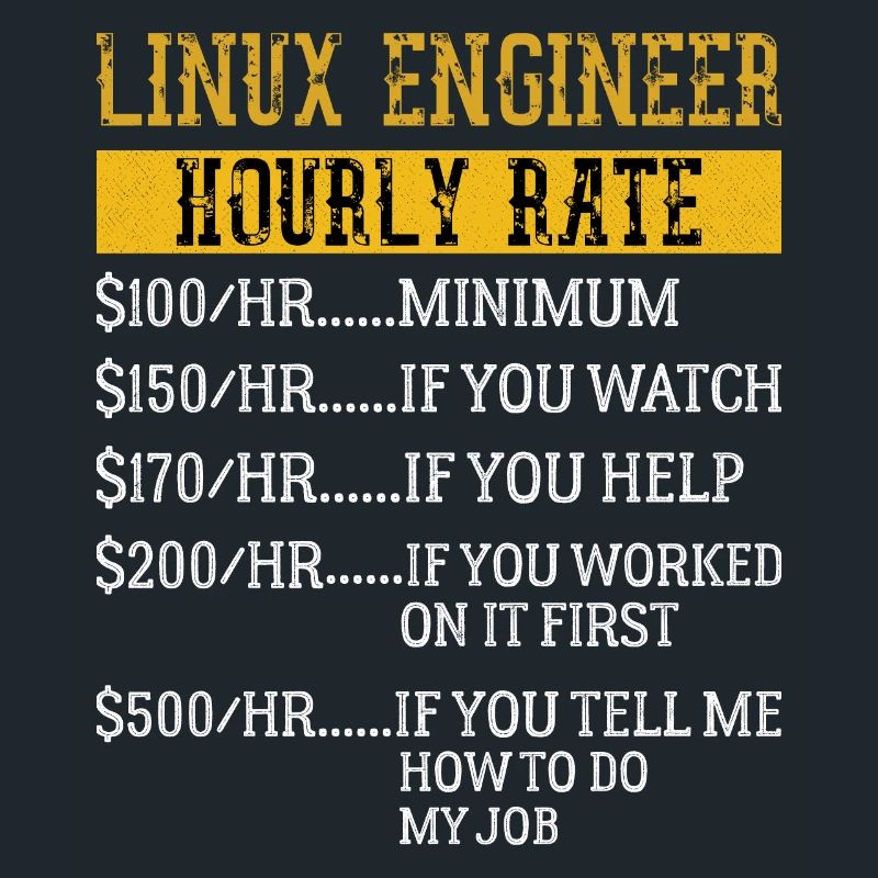 Linux Engineer Stundensatz Mechaniker Arbeitsrate