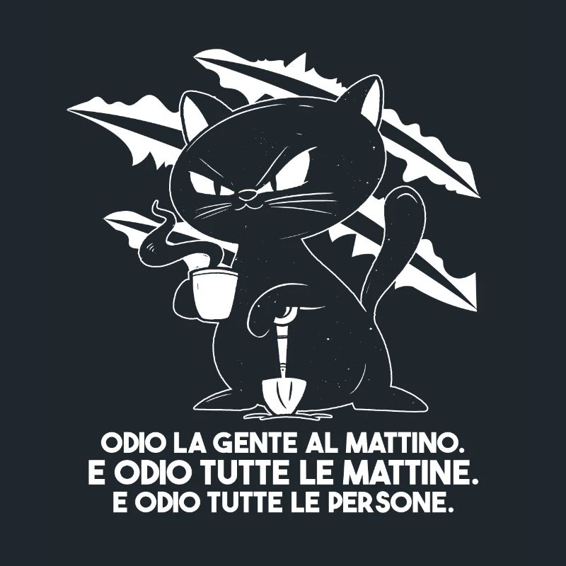 drinks coffee in the morning