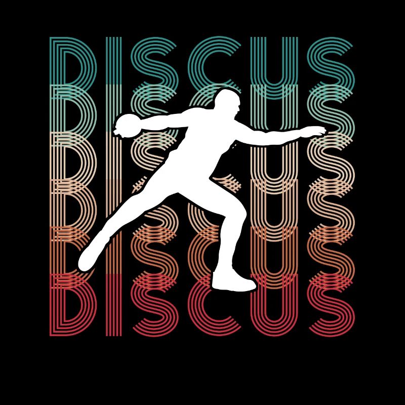 Discus Athlète Vintage Rétro Discus Lanceur