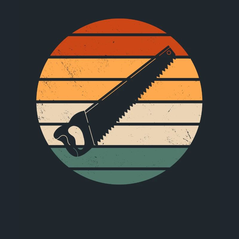 Conception de scie à main rétro