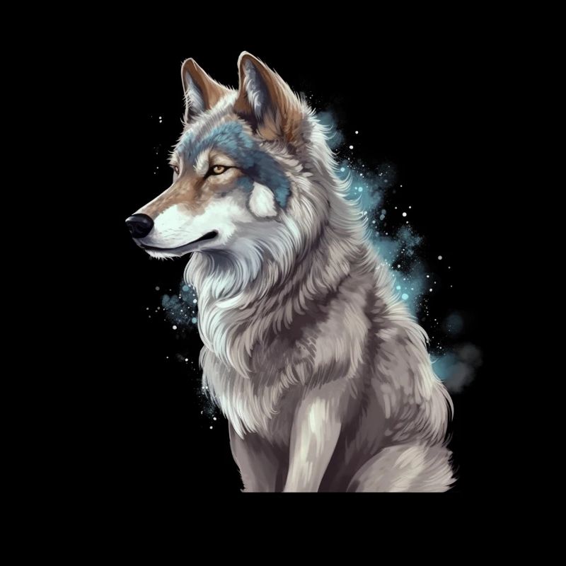 Grauer Wolf Jagdrevier Wilde Tiergrafik