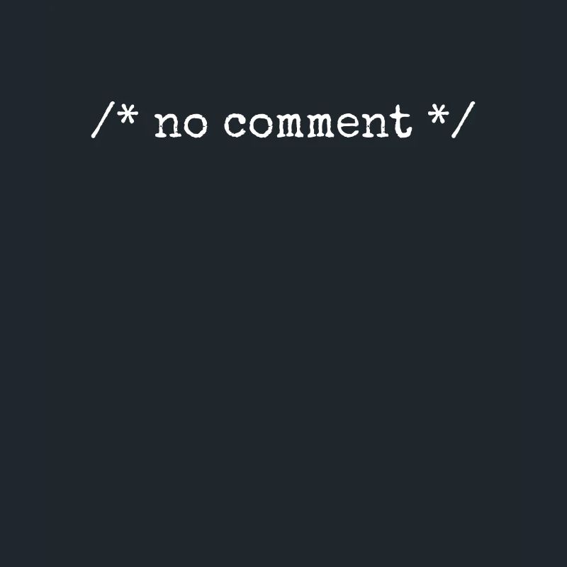No Comment Developer Software Developer Coder