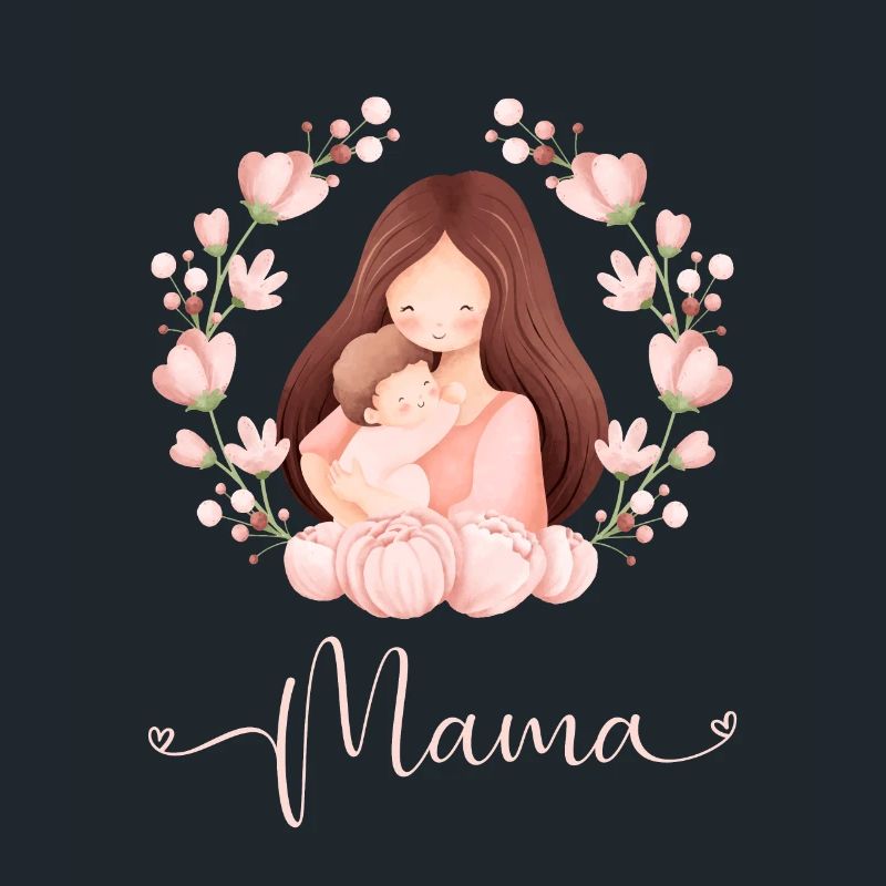 Mama Mutter Kind Blumen Mutterliebe