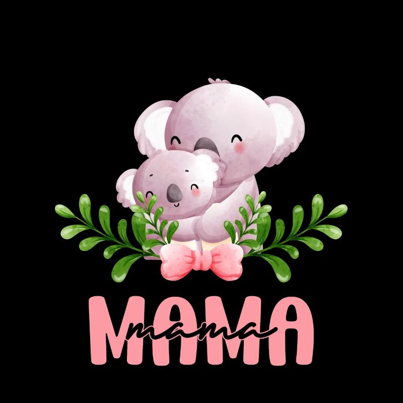 Mama Koala Mutter Kind Blumen Mutterliebe