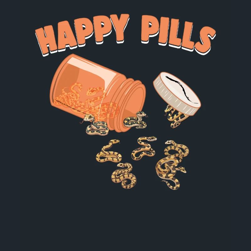 Happy Pills Snakes Funny Ball Python Lovers Humor
