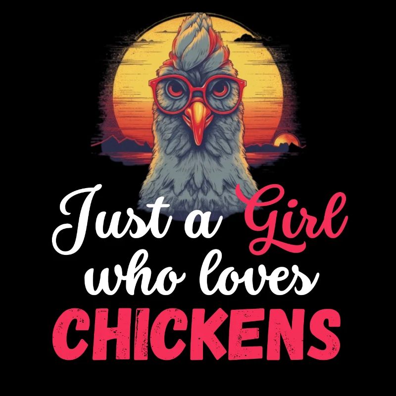 Farmer Chickens Girl Gift Sunset Chicken