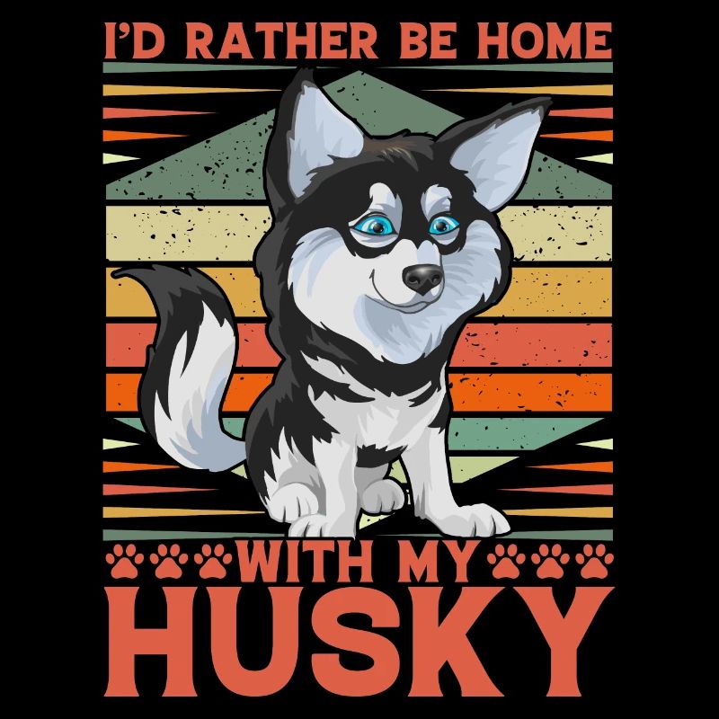 Je préfère être à la maison avec mon Husky