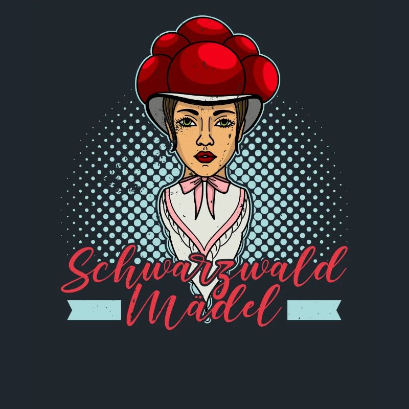 Bollenhut Mädel Mädchen Schwarzwald Spruch
