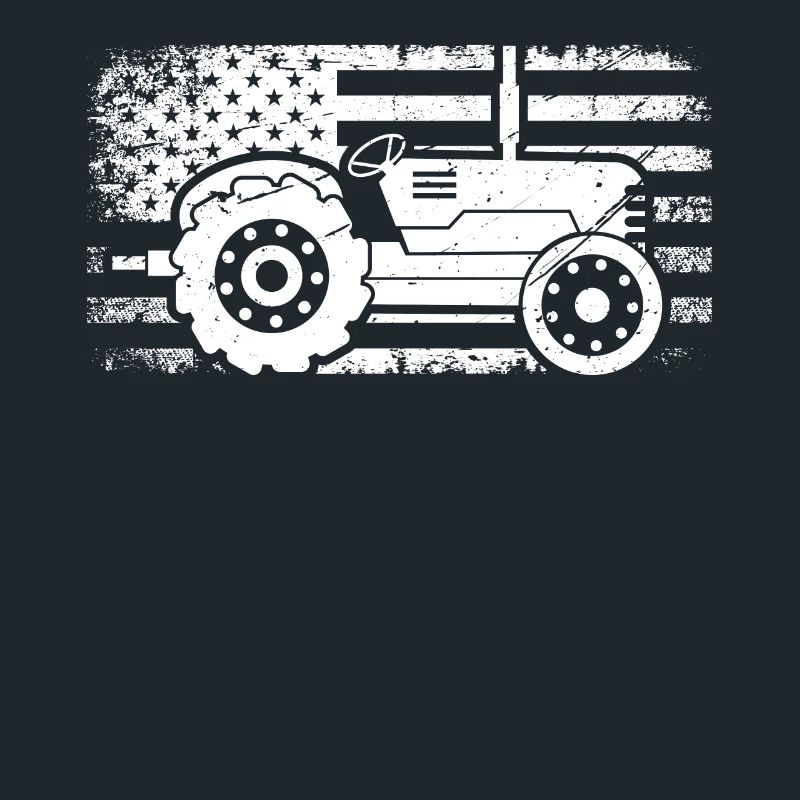 USA Flag Tractor
