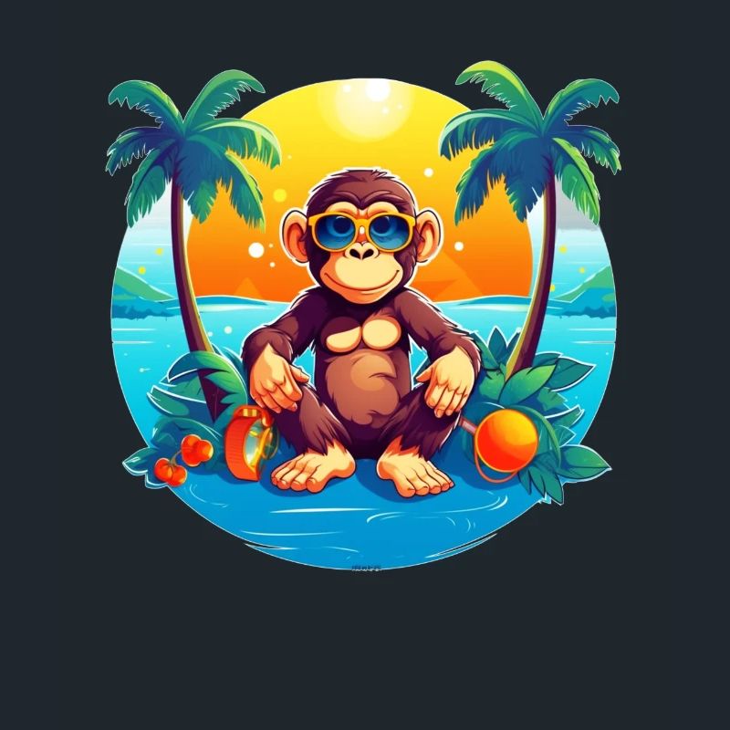 Beachside Monkey Adventure: Cool and Comfy Summer