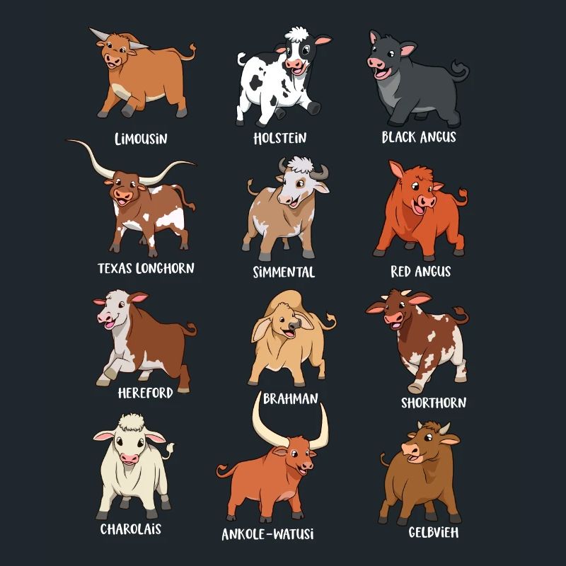 Different Kawaii Cows