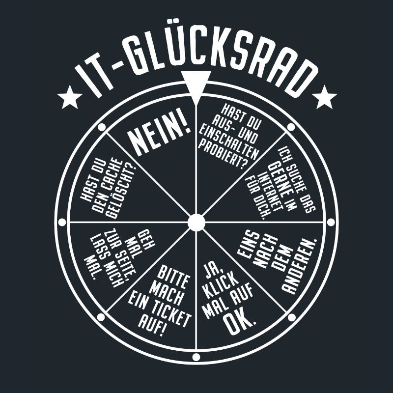 IT Support Glücksrad Service Desk IT Helpdesk Nerd