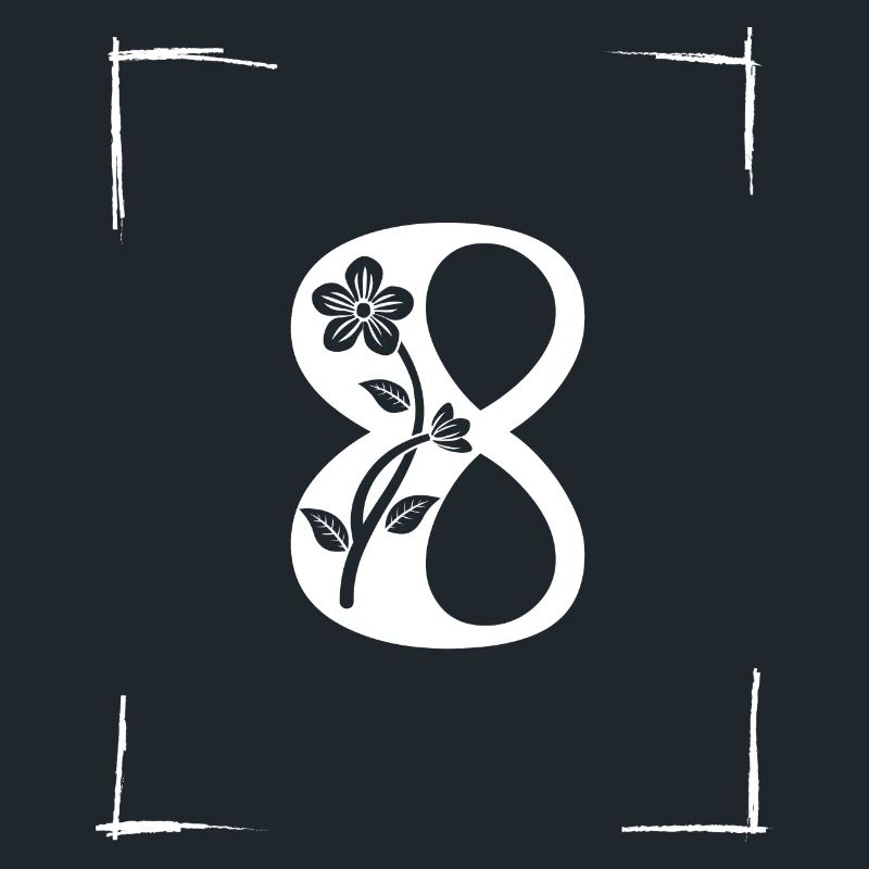 number 8 initial
