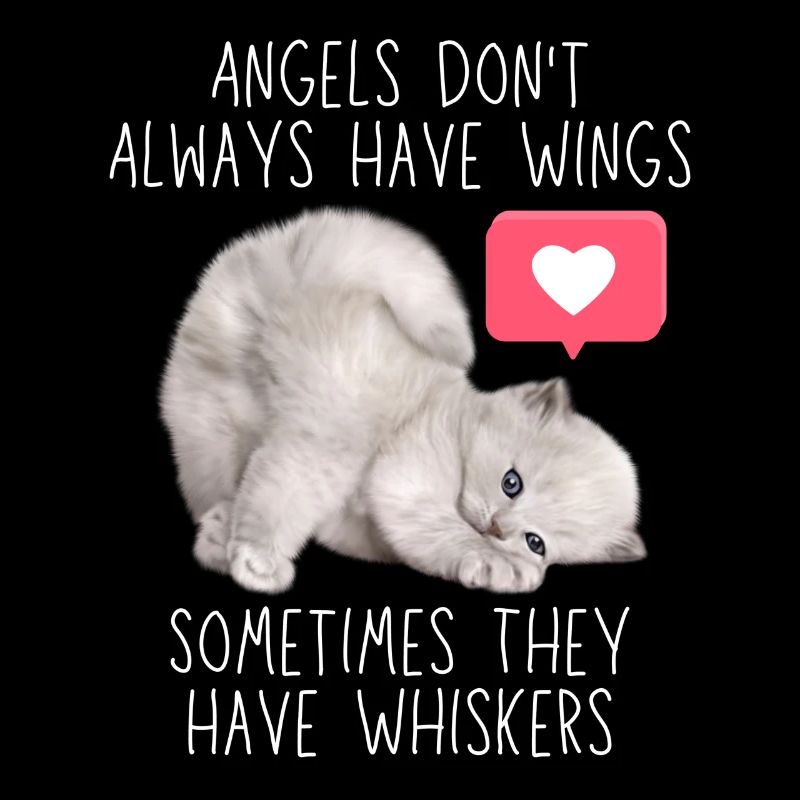 Angel without wings est un design de chat amusant.