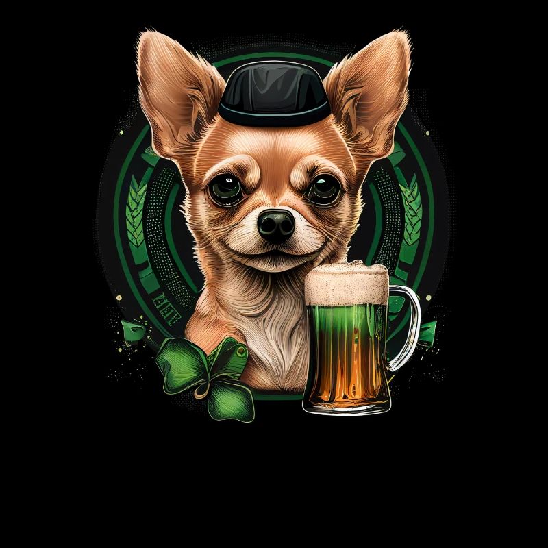 Chihuahua | St. Saint Patricks Day Bier Kleeblatt