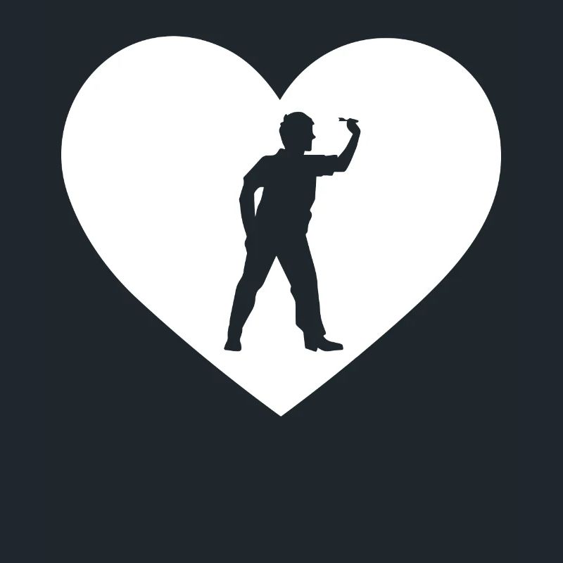 Heart shape - darts player -