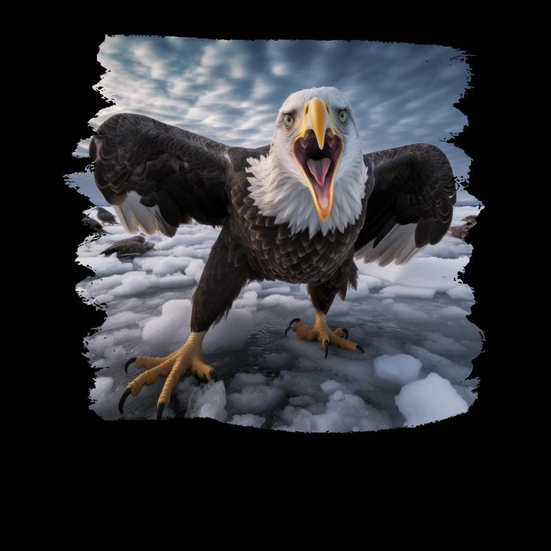 Aulne pygargue à tête blanche oiseau aigle pierre