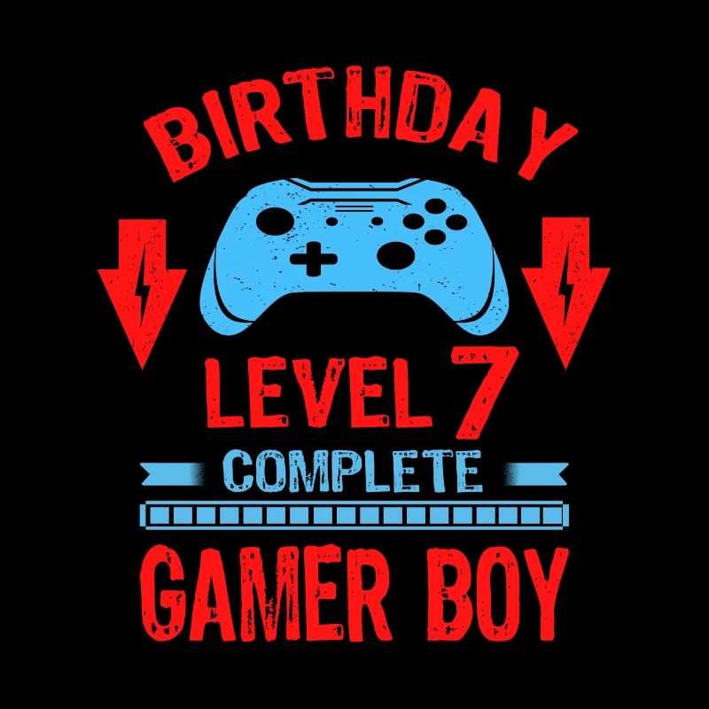 Seven 7yr BDay Son Boy Funny Gamer 7th 7 Year Old