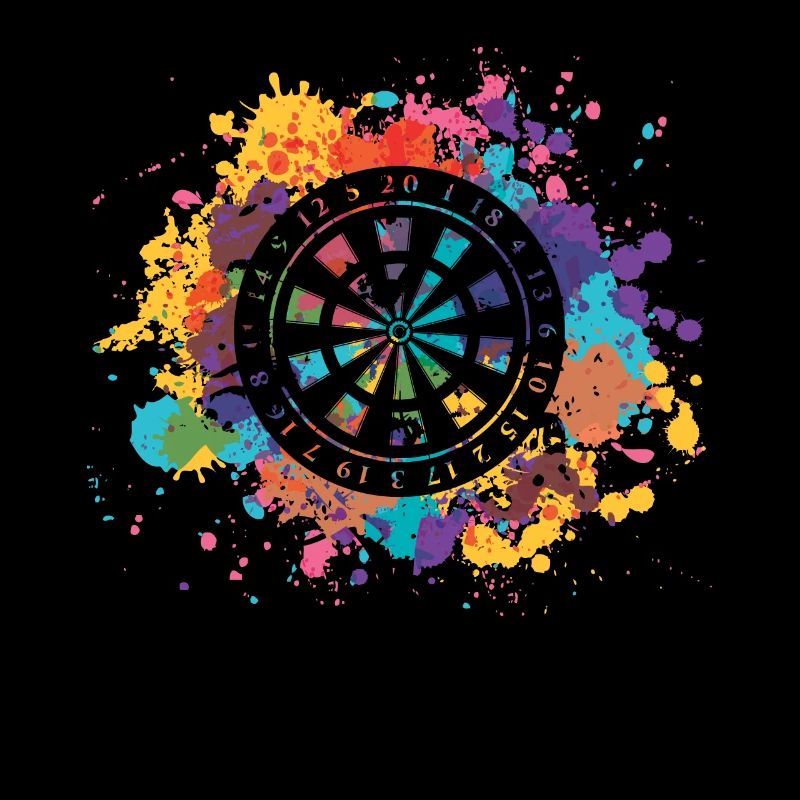 Colorful splashes - dartboard -