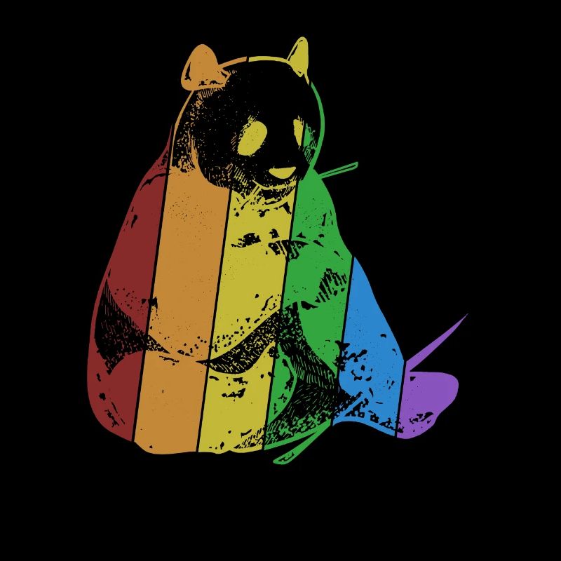 Panda LGBT Arc-en-ciel Panda Ours Ami Amant Géant